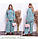 Тёплый женский однотонный костюм ангора рубчик (брюки и удлинённый гольф), батал, фото 2