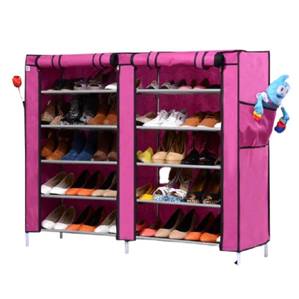 

Тканевый двойной шкаф для обуви Shoe Cabinet 5 Layer 6510 114*30*92 полки для обуви