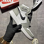 Чоловічі кросівки Nike Air Jordan 1 Retro Grey White (Сірий) C-3529 круті високі кроси, фото 5