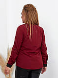 Женская рубашка на пуговицах ткань софт длинный рукав размер: 52,54,56,58, фото 3