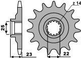 

PBR ПЕРЕДНЯЯ ЗВЕЗДА 548 14 18NC GILERA 350/500/600 (ЦЕПЬ. 520)/5481418NC