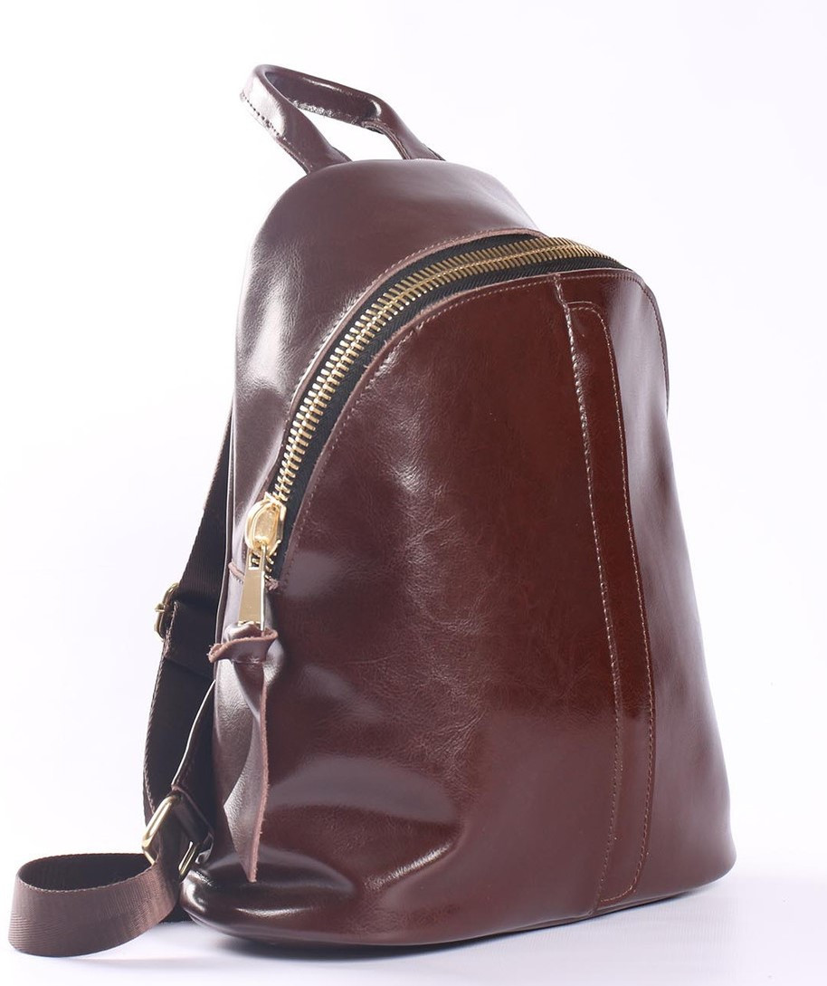 Коричневый вместительный женский рюкзак из натуральной кожи Tiding Bag - 24092