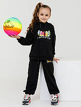 Трикотажний спортивний костюм з принтом для дівчинки CD-412 Розмір 116-128, фото 2