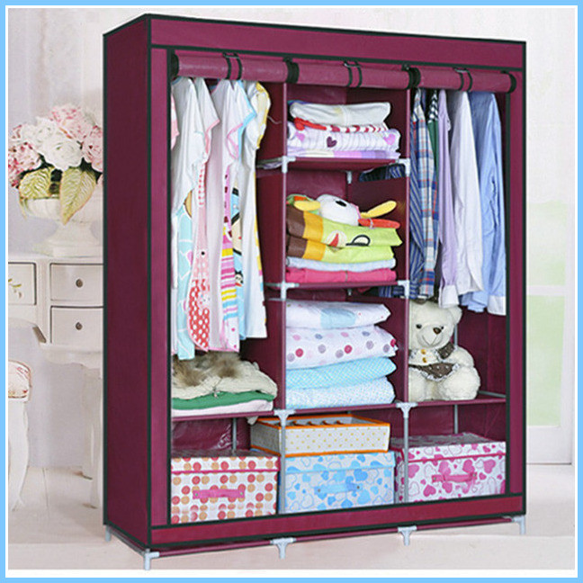 

Складной тканевый шкаф, шкаф для одежды HCX Storage Wardrobe 88130 на 3 секции - КОРИЧНЕВЫЙ