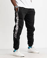 Спортивні теплі чоловічі штани зимові з манжетом, плащі на флісі темно-сірий (розміри М-3ХL), фото 1