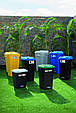 Бак-контейнер 75л для сміття EcoTayg (Іспанія) 60х40,2 h 56см, з жовтою кришкою і ручками (411014), фото 4
