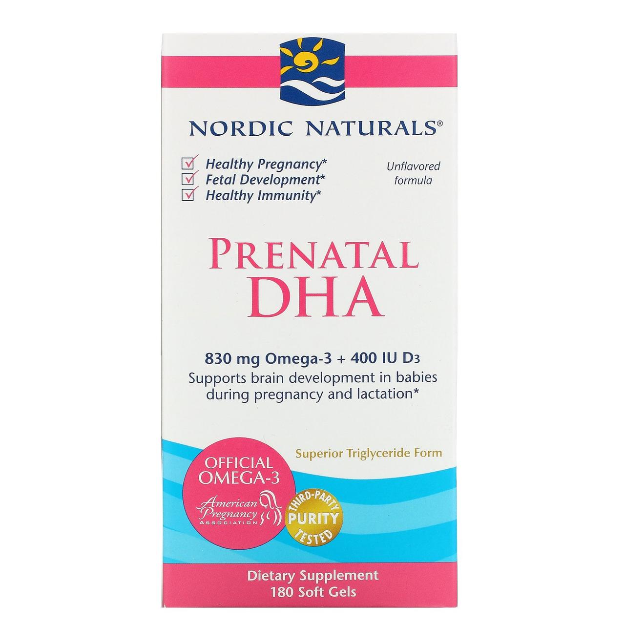 

Nordic Naturals Prenatal DHA 830 mg 180 гелевых капсул