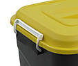 Бак для сміття 50л Eco Tayg ( Іспанія) 41х40 һ51см, з жовтою кришкою і ручками (412011), фото 2
