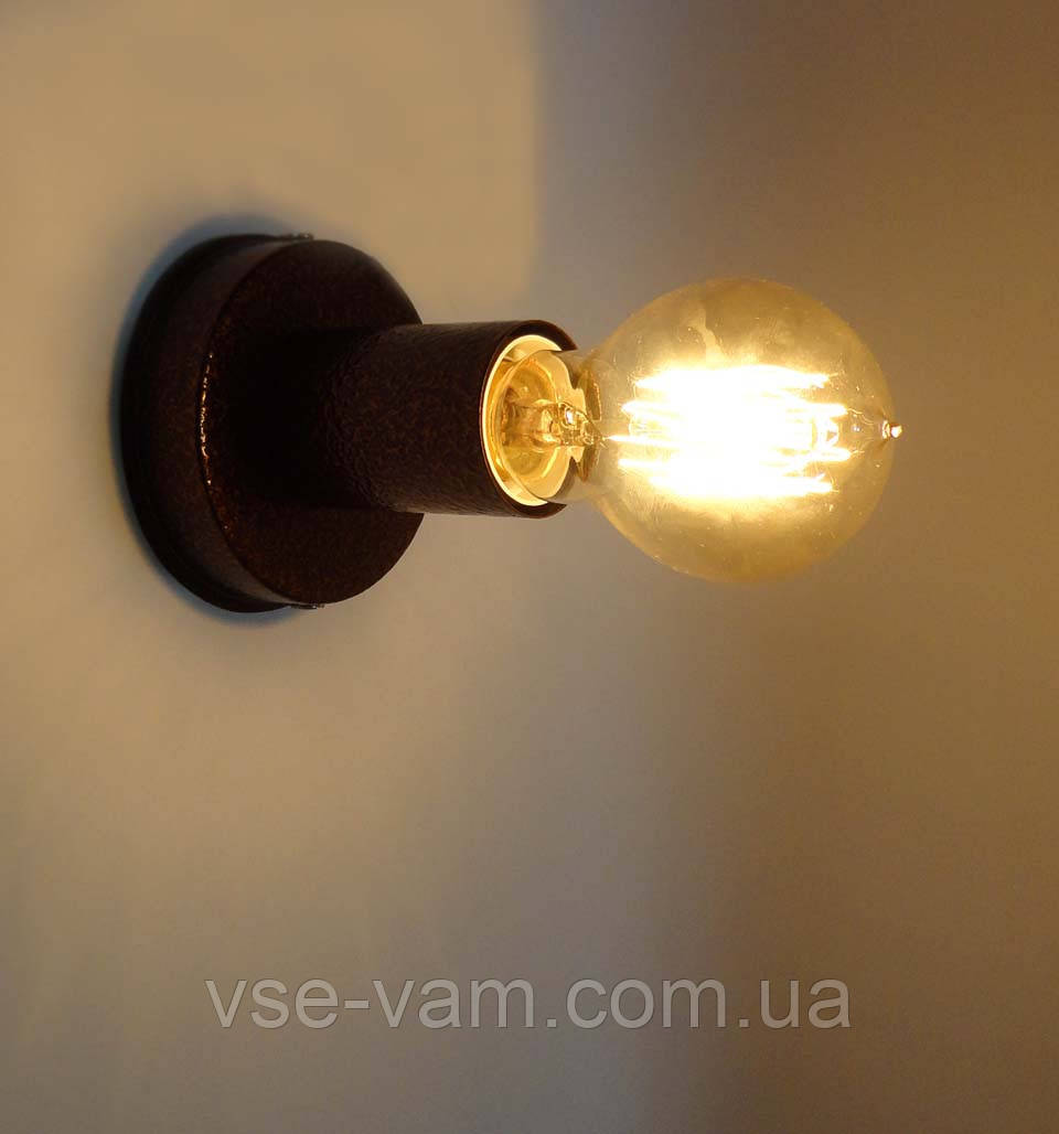 Светильник бра настенно-потолочный на 1-лампу BASE  E27 коричневый