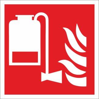 Знак безопасности Переносной устройство пенного пожаротушения ДСТУ EN ISO 7010: 2019 (металл, пластик, пленка)