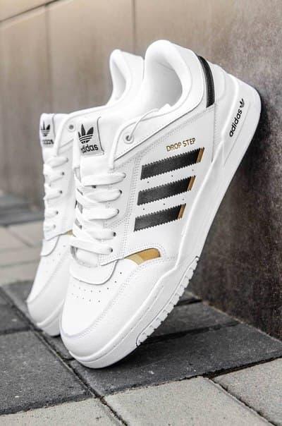 

Мужские кроссовки Adidas drop step low кожаные белые мужские кроссовки Адидас дроп степ 43, Белый