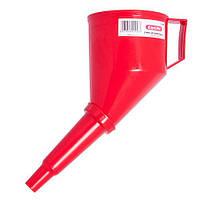 Лійка пластикова кутом розбірна (метал-ая сітка) широкий носик червона FL006 (48шт)