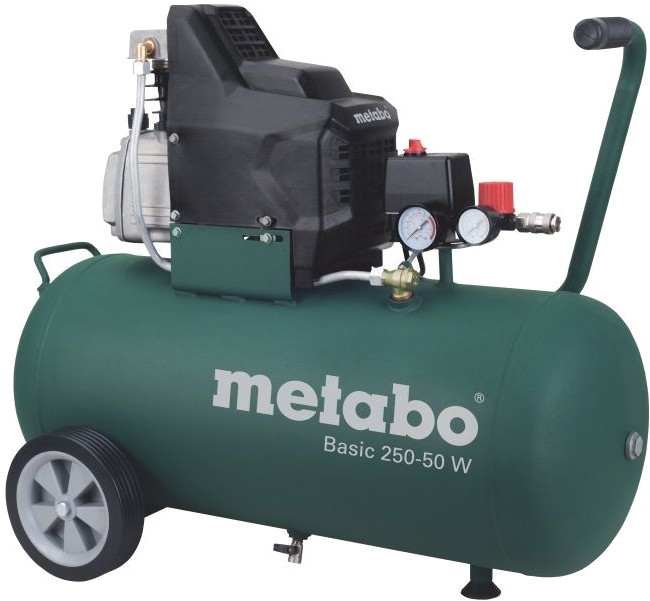 Масляний поршневий компресор Metabo BASIC 250-50 W (1.5 кВт, 200 л/хв) (601534000)