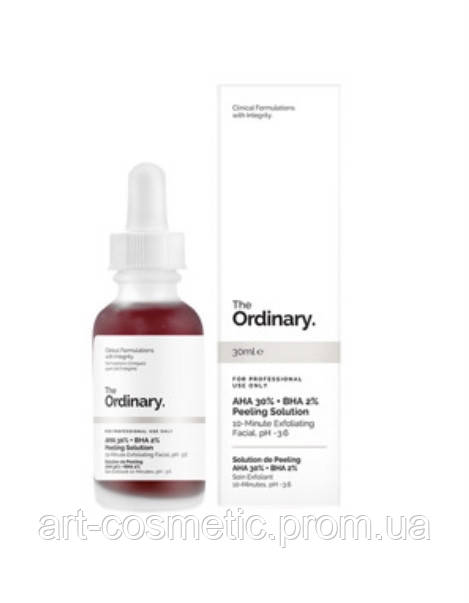 

The Ordinary - AHA 30% + BHA 2% Peeling Solution - Кислотный пилинг для лица - 30 ml 10-минутный