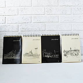 Блокнот TM Profiplan серії «Two in one sketch book», формат A5, 80 стор., чорні та кремові сторінки, фото 2