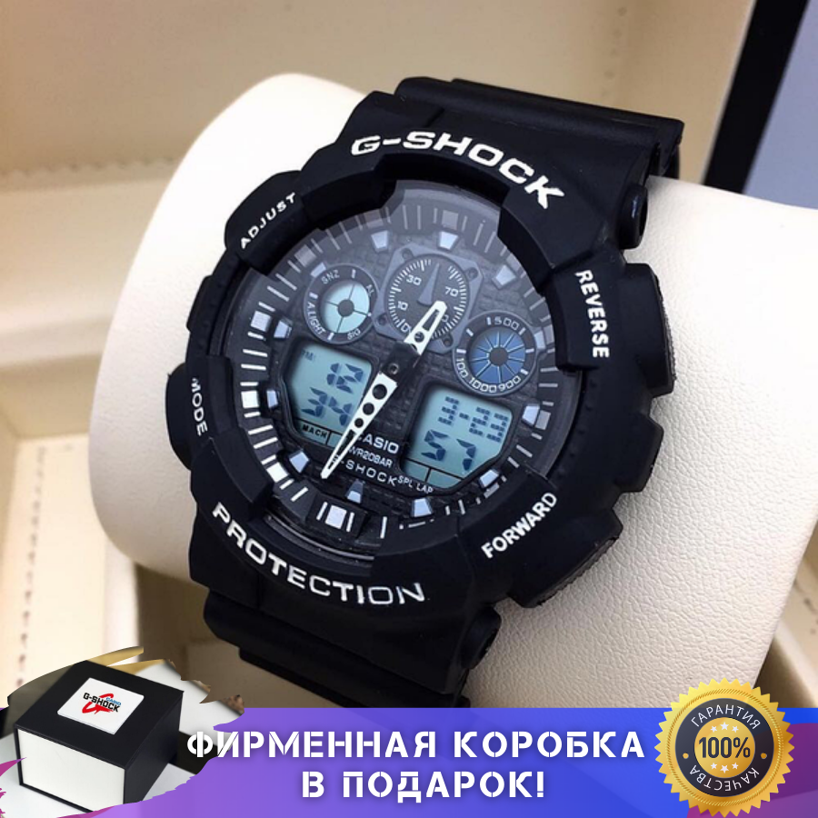 

Мужские спортивные часы Casio G-Shock GA-100 касио джи шок черные