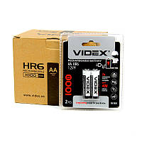 Батарея акумуляторна AA R06 VIDEX (1000mAh) Блістер 2шт