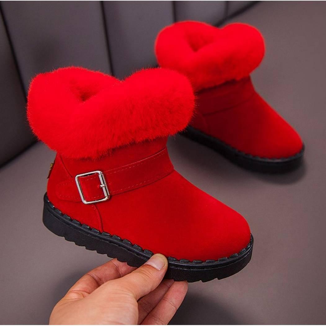 

Ботинки для девочек зимние X & K красные
