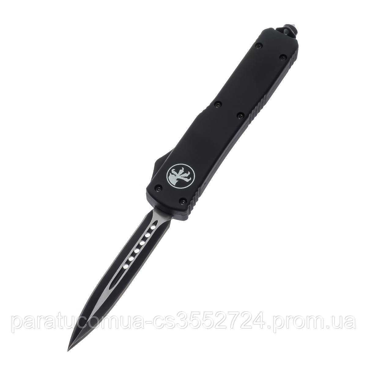 

Нож выкидной фронтальный MicroTech SH667A / 21,5см / 13см, Черный