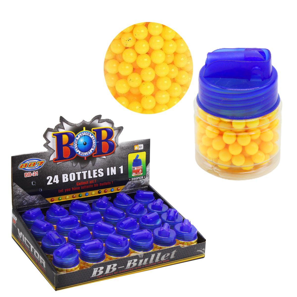Пульки шарики пластиковые 6 мм 200 шт. для детского пневматического автомата BB-21A, игрушечные патроны пули, фото 2