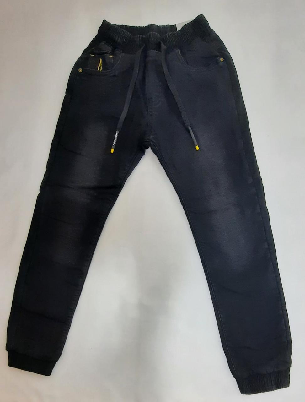 

Подростковые джинсы джоггеры на флисе для мальчика SEAGULL чёрные