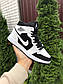 Мужские кроссовки Nike Air Jordan высокие (белые с черным) повседневная обувь В10774, фото 3