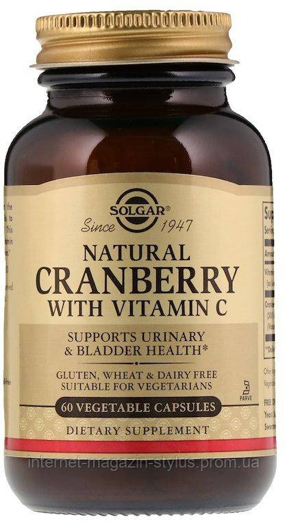 

Solgar Solgar Natural Cranberry, with Vitamin C, 60 Veg Caps Солгар Клюква натуральная с витамином С