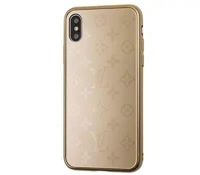 

Чехол стеклянный Glass Case Louis Vuitton Луи Витон для iPhone X/Xs (07) Gold золото