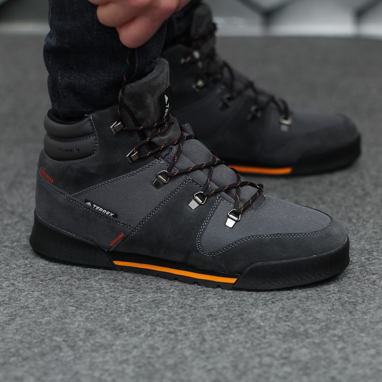 Зимние кроссовки, ботинки на меху Adidas Terrex Climawarm "Серые", цена  1749.60 грн. - Prom.ua (ID#1486431097)