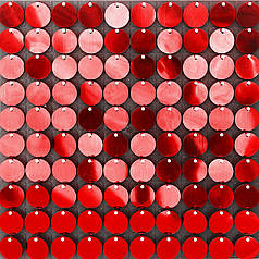 Пайетка для фотозоны - кружочки металлик красный (100 шт)