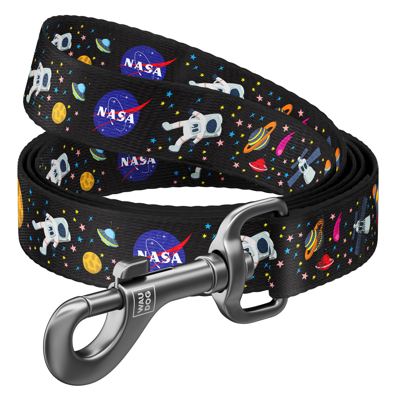Collar (Коллар) WAUDOG Nylon -Нейлоновий повідок "NASA" для собак (1.5 х 122 см.)
