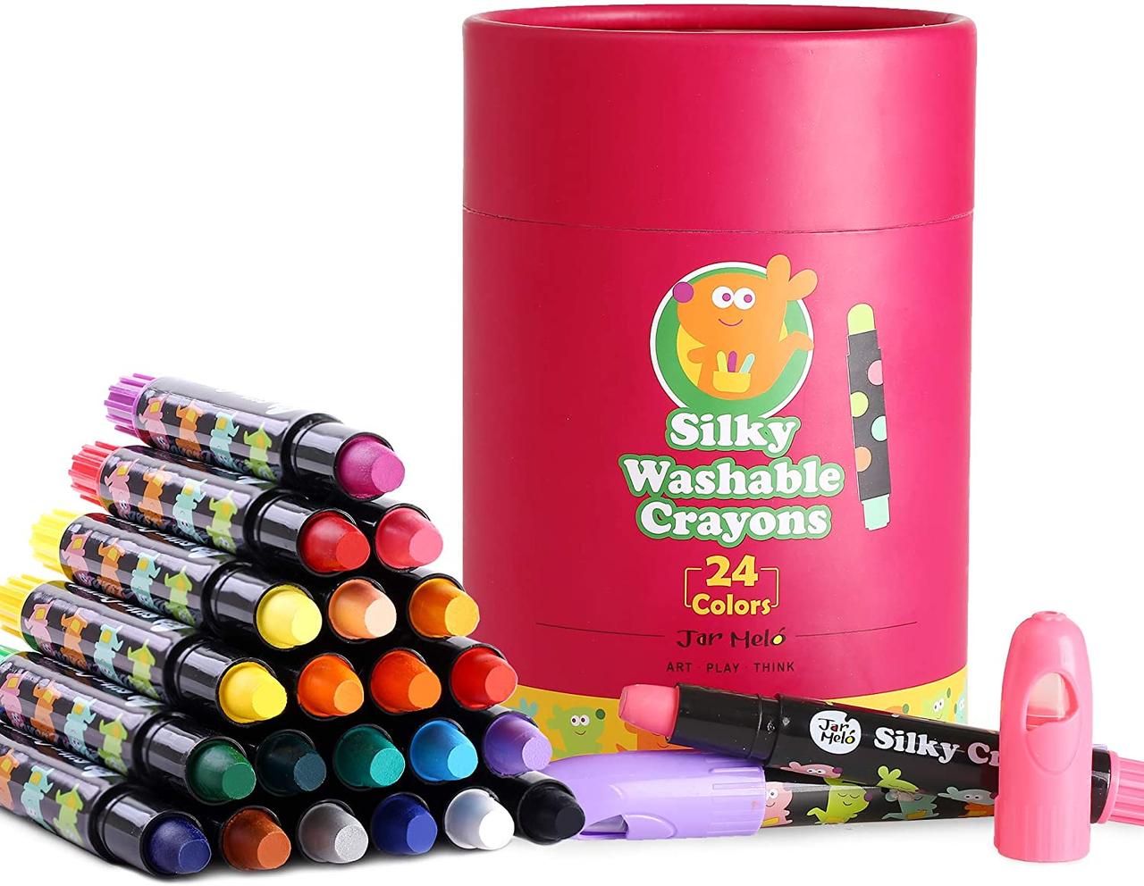 

Пастельные водорастворимые маркеры Jar Melo Silky Washable Crayons 24 шт, Пастельные фломастеры