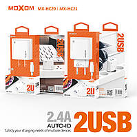 СЗУ MOXOM 2в1 Type-C 2USB 2.4A MX-HC20 белый TV, КОД: 2617020