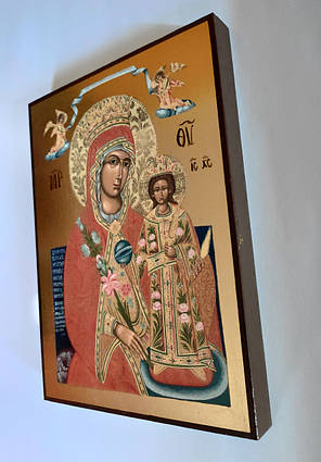 Икона Божия Матерь Неувядаемый Цвет 10 х 19 см с нанесением позолоты (поталь), фото 2