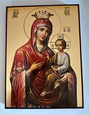 Ікона Божа Матір Скоропослушниця 10 х 19 см з нанесенням позолоти (поталь), фото 2