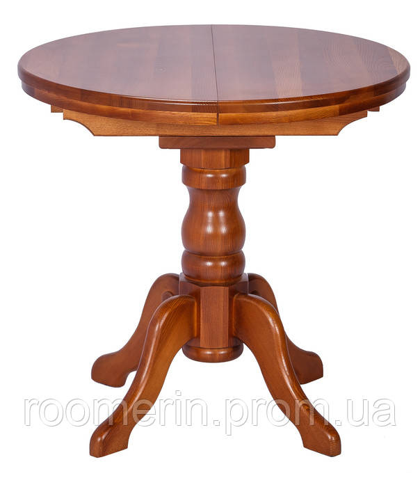 

Стол обеденный раскладной из натурального дерева Корнет 900(+300)*900*h750 мм орех светлый, Коричневый