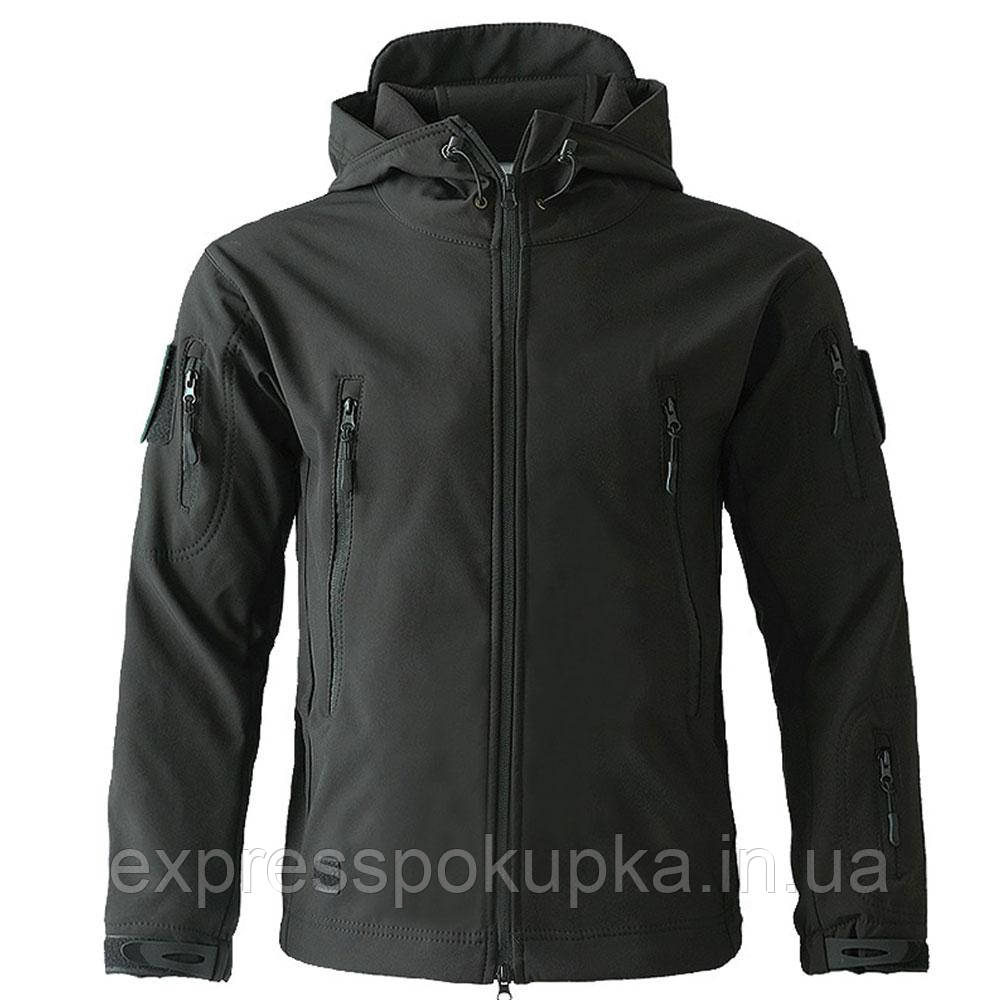 

Куртка тактическая демисезонная Softshell Черная (Софтшелл) 3XL, Черный