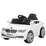Детский электромобиль на аккумуляторе BMW M 3271EBLR-1 с пультом радиоуправления для детей 3-8 лет белый, фото 3