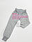 Штани для вагітних утеплені спортивні з світло-сірої трехнитки на флісі, фото 4