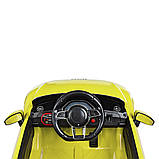 Дитячий електромобіль на акумуляторі Audi M 4190 з пультом радіоуправління для дітей 3-8 років жовтий, фото 4