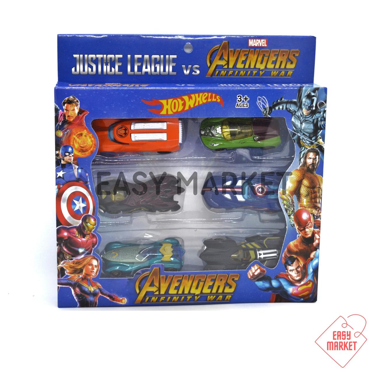 

Набор машинок Hot wheels Avengers vs Justice league / Мстители против Лиги Справедливости