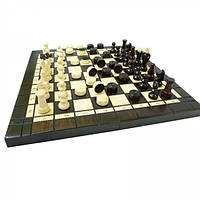 Шахи і шашки 2в1 малі різьблені 350*350 мм Гранд Презент СН 165А