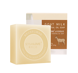 Мыло ручной работы SERSANLOVE Goats Milk Essential Oil Soap  с эфирным маслом козьего молока 100 гр