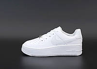 Жіночі Кросівки Nike Air Force "Full White" - "Повністю Білі"