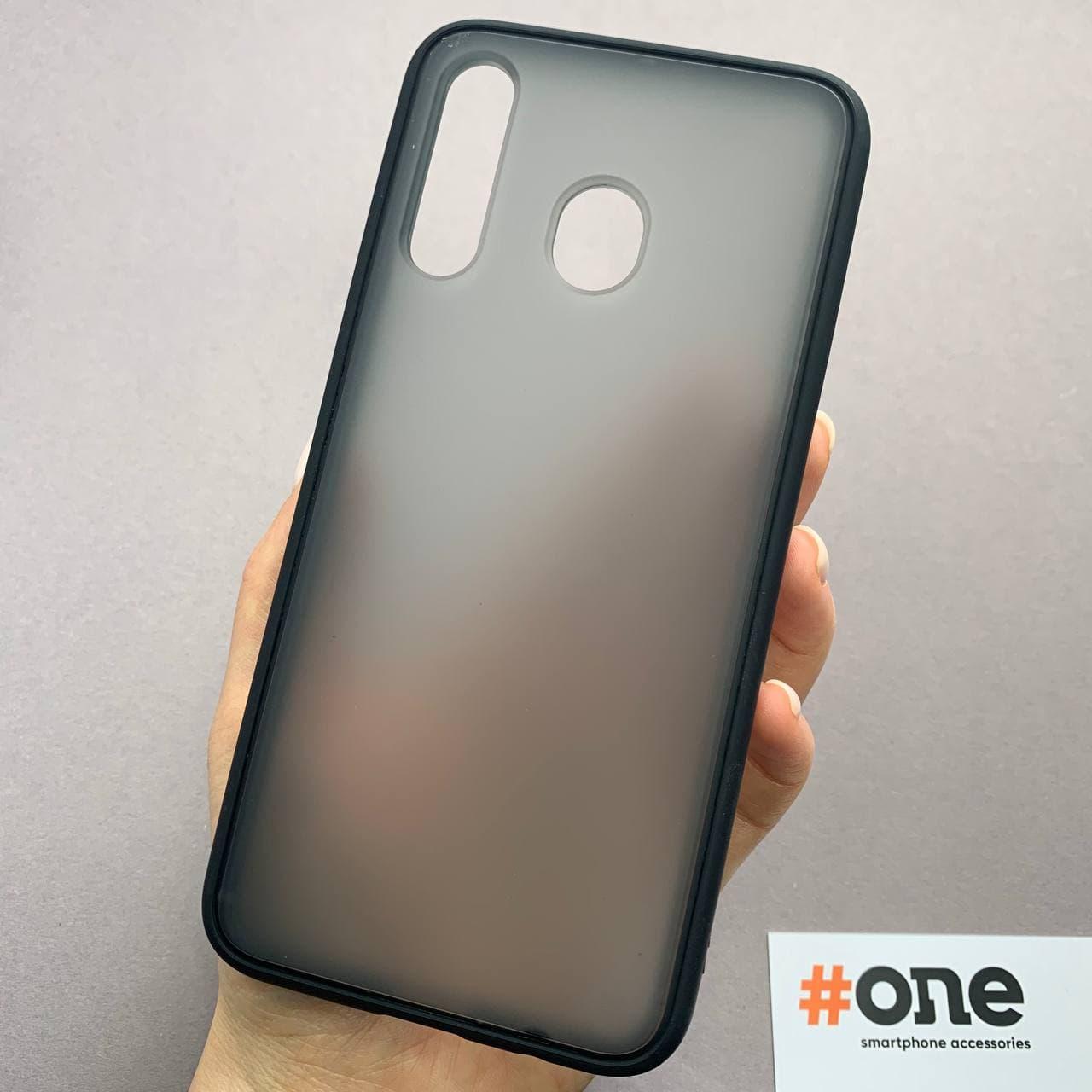 

Чехол для Samsung Galaxy A30 матовый плотный чехол накладка на телефон самсунг а30 черный TCB