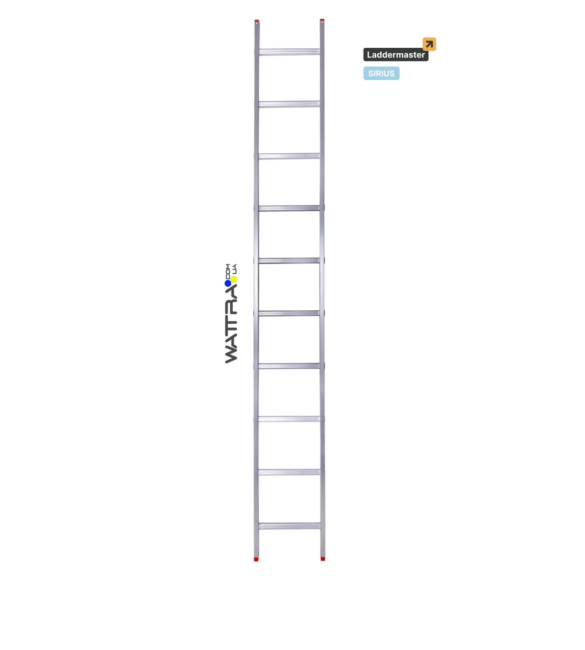 

Лестница приставная алюминиевая Laddermaster Sirius A6A10. 10 ступенек