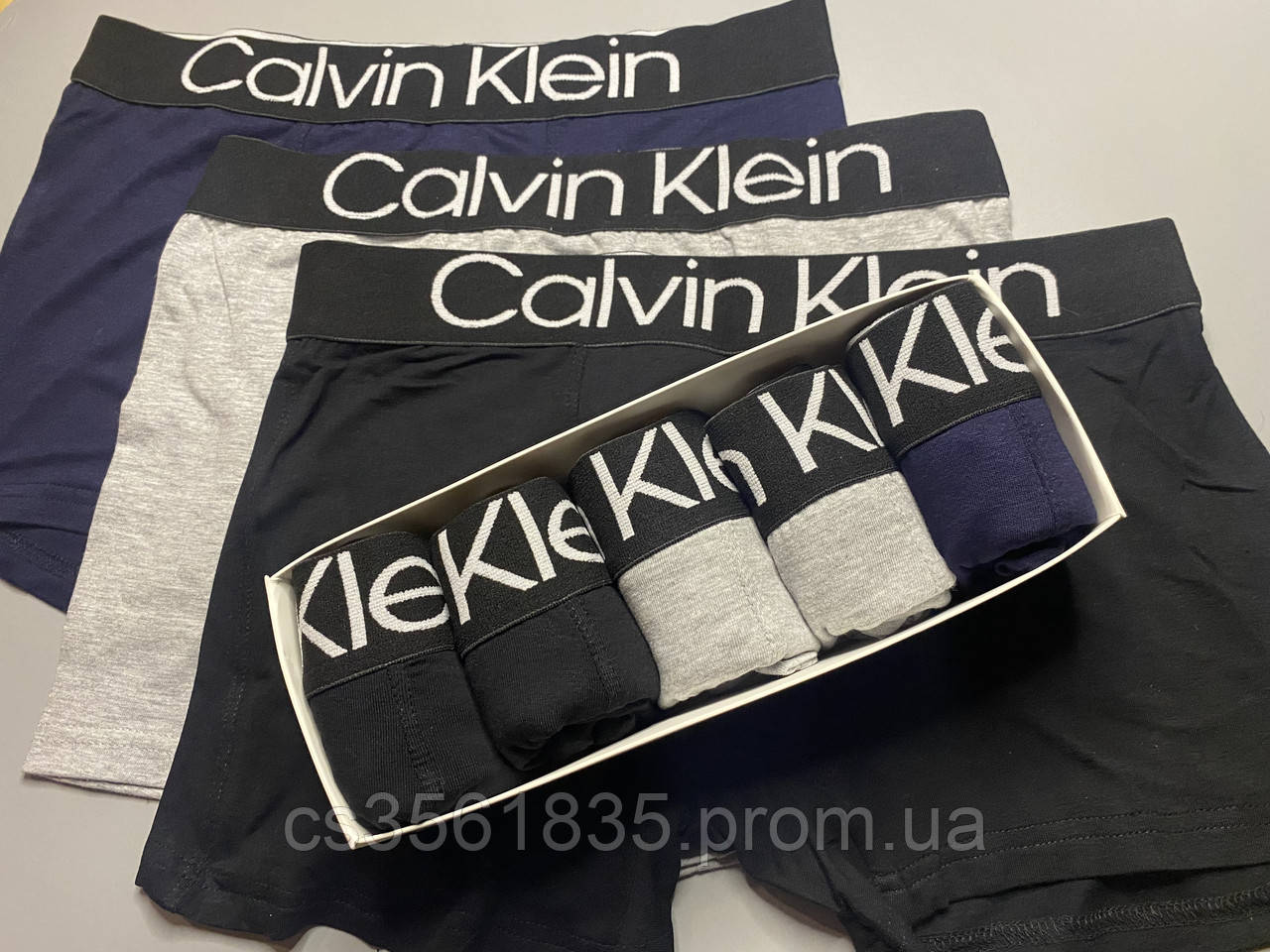 

Трусы мужские боксеры Calvin Klein 5 шт набор без подарочной упаковки трусы мужские труси боксери, Разные цвета