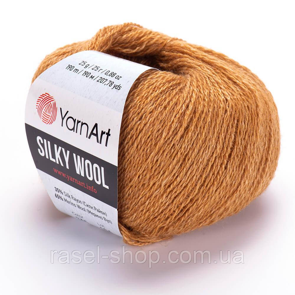 Yarnart Silky Wool карамель №345