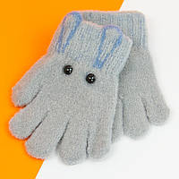 Перчатки для малышей на 1 - 2 года (арт. 21-7-2а) голубой Серый