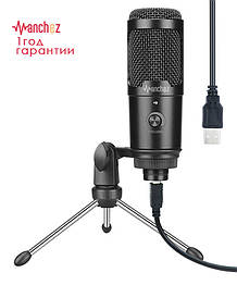 Студийный микрофон Manchez U18 (USB) со штативом Black